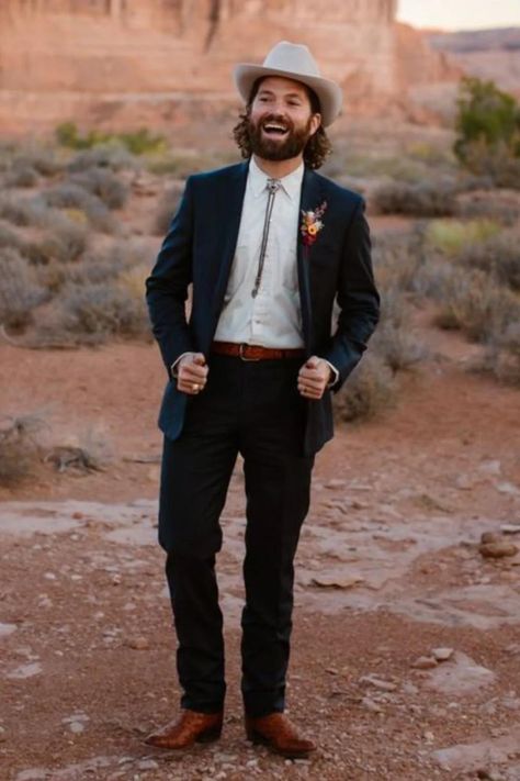 Embrace your inner outlaw with our Dapper Desperado cowboy outfit for men. From sleek boots to tailored vests and classic denim, this ensemble exudes Western charm. Whether you're hitting the trail or two-stepping at the saloon, our collection has the perfect pieces to elevate your style. Channel rugged sophistication with our curated selection, blending timeless cowboy elements with modern flair. Ride into the sunset in style with this dashing ensemble. Giddy up! Formal Country Outfit Men, Cowboy Suits For Men, Western Formal Outfits Men, Western Wedding Mens Attire, Cowboy Formal Wear Men, Formal Cowboy Outfits Men, Cowboy Outfit Ideas, Mens Western Wedding Attire, Western Wedding Outfits