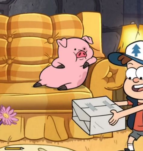 Gravity Falls Waddles, Gravity Falls Characters, Desenhos Gravity Falls, Dipper And Mabel, Fall Camping, Gravity Falls Art, Disney Xd, Good Cartoons, Birthday Pictures