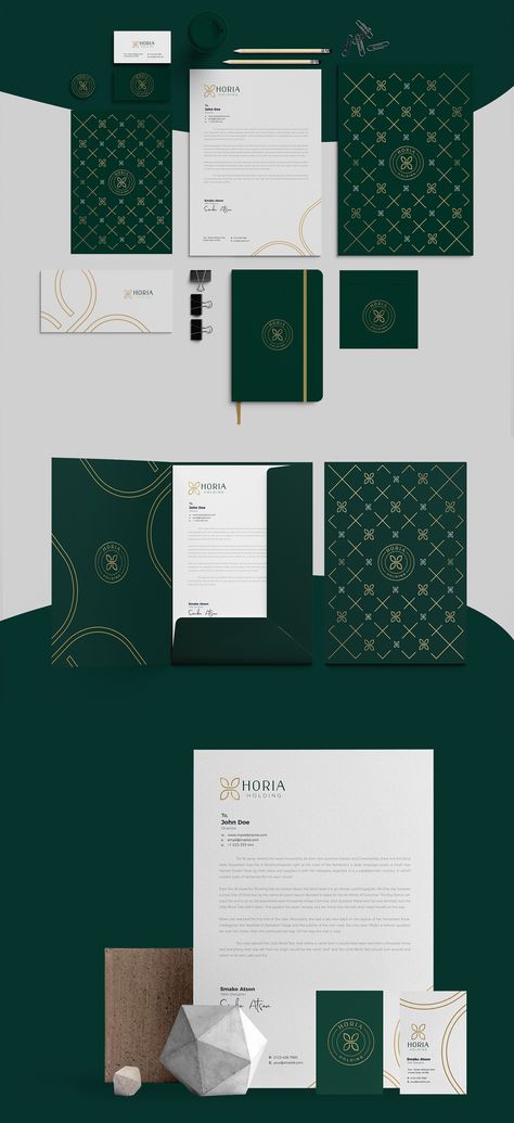 HORIA Holding Branding Design 2020 on Behance Luxury Hotel Branding, Corporate Identity Inspiration, Company Folders, Website Color Palette, Successful Business Tips, Luxury Logo Design, Creative Web Design, Portfolio Logo, Hotel Branding