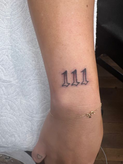 Angel Number Tattoos 111, 111 Angel Number Tattoo, 111 Tattoo Ideas, 111 Tattoo, Tattoo Angel, Number Tattoos, Tattoo Font, Angel Number, Henna Tattoo