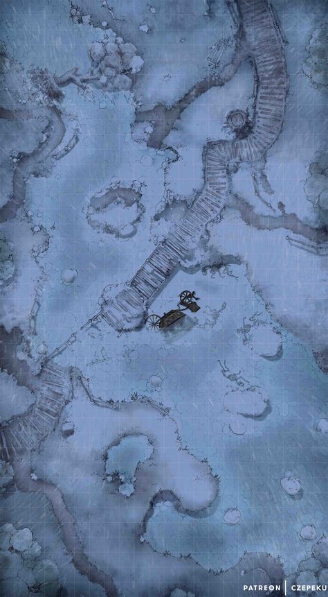 Snow Map, Icewind Dale, Pen And Paper Games, Cartographers Guild, Dnd World Map, Building Map, Tabletop Rpg Maps, Fantasy Maps, Dnd Maps