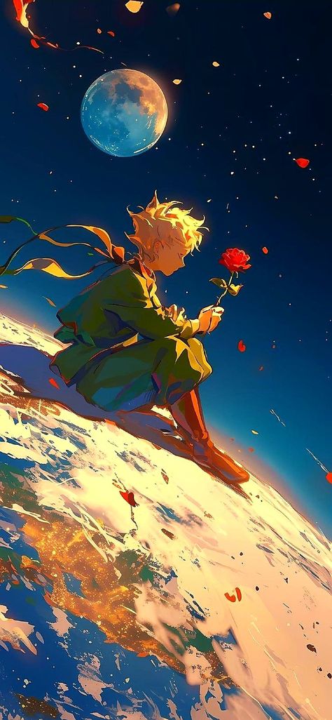 Prince Wallpaper Aesthetic, The Little Prince Wallpaper, Iphone Wallpaper Quotes Inspirational, Arte Sailor Moon, Dreamy Artwork, Arte Van Gogh, Small Wallpaper, Muse Art, Little Prince