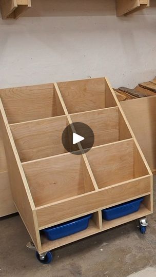 325K views · 9.1K reactions | Want to build a compact lumber storage cart that won't take up too much space? All you need is a single sheet of plywood!

Plans available 👉 bit.ly/compactlumbercartplans or through link in bio

#lumbercart #lumberstorage #lumberstoragecart #scrapbin #assembly #screws #shopsounds #woodworking #shopstorage #shoporganization #plywood | Marie | DIY Montreal | diymontreal · Original audio Lumber Cart Diy, Lumber Storage Cart, Diy Lumber Storage, Diy Montreal, Lumber Storage, Plywood Sheets, Storage Cart, Shop Storage, Shop Organization