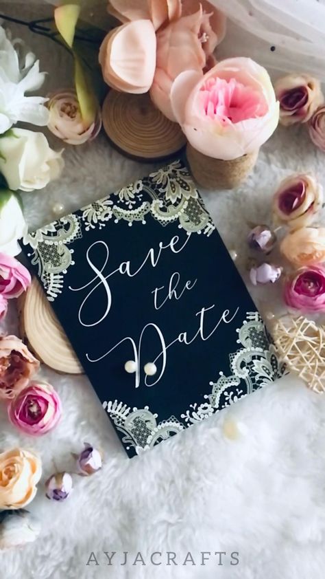 Save The Date Card Ideas For Weddings, Songs For Save The Date, Wedding Card Songs, Save The Date Invitations Templates, Save The Date For Birthday Party, Save The Date Engagement Invites, Unique Engagement Invitation Cards, Engement Invitation Card Design, Save The Date Ideas For Birthdays