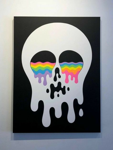 Painting Random Things, Oliver Hibert, Skateboard Ideas, Colorful Canvas Art, Trippy Drawings, Trippy Painting, Hippie Painting, Simple Canvas Paintings, Cute Canvas Paintings