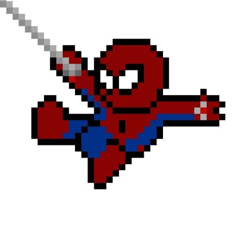 Spiderman Pixel Art, Art Spiderman, Spiderman Drawing, Pixel Art Grid, Kandi Patterns, Minecraft Pixel Art, Iphone Wallpaper App, Pixel Art Design, Pixel Art Pattern