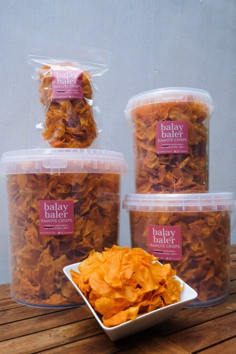 Tasty Sweet Potato Chips From Balay Baler | December 2021 Potato Chip Packaging, Chip Packaging Design, Chips Packaging Ideas, Potato Chips Packaging, Pie Packaging, Snack Business, Packaging 2023, Fries Packaging, Chips Packaging