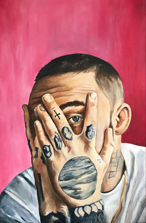 Oil on canvas #macmiller #oilpainting #paint #easypainting #canvas Mac Miller Painting Ideas, Mac Miller Artwork, Mac Miller Canvas Painting, Mac Miller Inspired Art, Mac Miller Art Painting, Mac Miller Sketch, Mac Miller Cartoon, Mac Miller Drawings, Mac Miller Painting