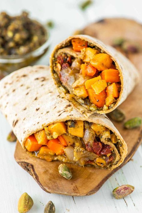 Potato Wrap, Sweet Potato Wrap, Sweet Potato Benefits, Potatoes Carrots, Make Ahead Lunches, Work Meals, Homemade Pesto, Different Vegetables, Sweet Potato Recipes