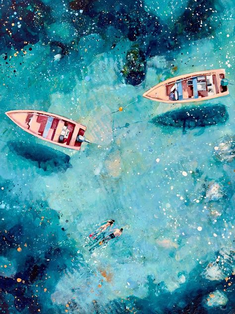 Sea Painting, Buy Original Art, Painting Art Projects, Love Painting, Magazine Art, Beach Art, 그림 그리기, Painting Inspiration, Art Works