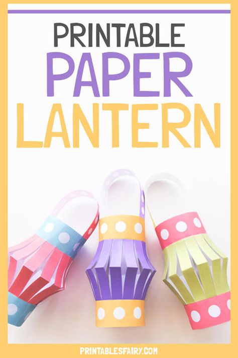 How to make a paper lantern with printable templates. Easy craft for kids #RamadanCrafts #CraftsforKids #PaperCrafts Paper Lantern Template Free Printable, Ramadan Lantern Craft, Afterschool Crafts, Mid Autumn Festival Craft, Lantern Crafts For Kids, Kids Lantern, Japan For Kids, Islamic Activities, Lantern Crafts