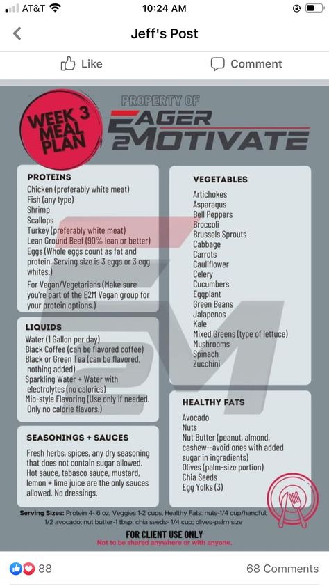 E2m Fitness Meal Plan, E2m Diet Plan Week 1, E2m Week 1 Meal Plan, E2m Meal Plan, E2m Fitness, Low Calorie High Volume, E2m Recipes, Endomorph Body Type, Food Prepping