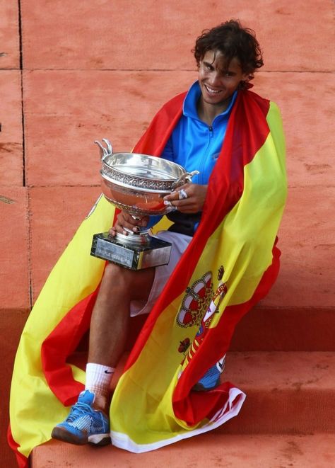 King of clay Rafa Nadal of Spain Rafa Nadal, French Open, Rafael Nadal, Tennis, Sports, Blue, Roland Garros