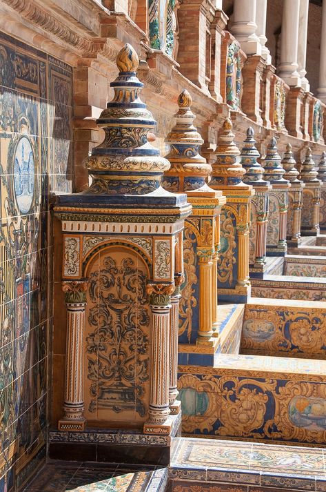 Visit the beautiful Plaza de España on your Seville visit, it's a must-do for any traveler to southern Spain | Andalucia Spain Travel | Spain Andalusia | South of Spain | Seville Architecture | Spain Must Visit | Visit Seville | Visit Spain | Seville Itinerary | Trip to Spain | Southern Spain Travel | Spain Culture Saville Spain, Seville Spain Aesthetic, Seville Aesthetic, Sevilla Aesthetic, Plaza De Espana Seville, Spain Travel Aesthetic, Seville Spain Travel, Colourful Tiles, Spain Seville