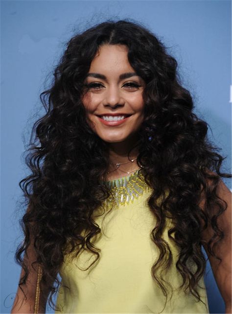 Vanessa Hudgens Natural Messy Long Curly Center Part Synthetic Hair Lace Front Cap Wigs 24 Inches Vanessa Hudgens Hair, Bob Haircut Curly, Center Part, Naturally Curly Bob, Curly Hair With Bangs, Store Coupons, Wave Hair, Trending Hairstyles, Vanessa Hudgens