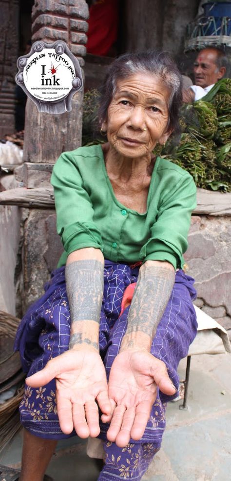 JIMMY (NEEDLES TATTOO INC.): Traditions Tattoos in Nepal Nepali Tattoo Traditional, Nepal Tattoo Ideas, Nepalese Tattoo, Nepali Tattoo, Nepal Tattoo, Tattoo Prices, Writing Tattoos, Traditional Tattoo Design, Hand Poke