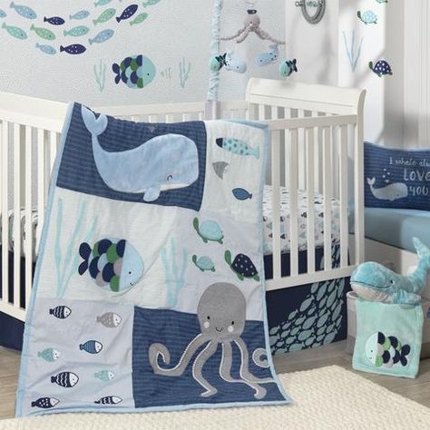 Lambs & Ivy Baby Crib Bedding Collections - Baby Nursery Decor Nursery Ideas Girl, Nursery Ideas Boy, Baby Crib Bedding Sets, Lambs & Ivy, Blue Bedding Sets, Ocean Nursery, Baby Boy Room Nursery, Baby Crib Bedding, Baby Bedding Sets