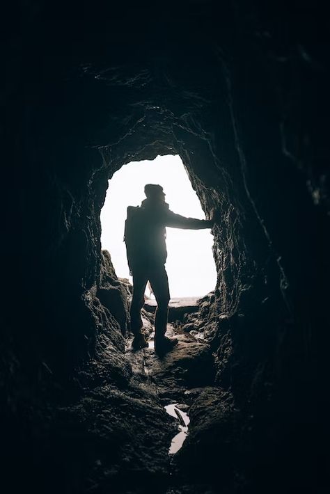 a man posing in a cave photo – Free Oregon Image on Unsplash Cave Photoshoot, Poncho Blanket, Cave Photos, Man Posing, Body Guide, Usa Photography, Cave Entrance, Batu Caves, Happy Images