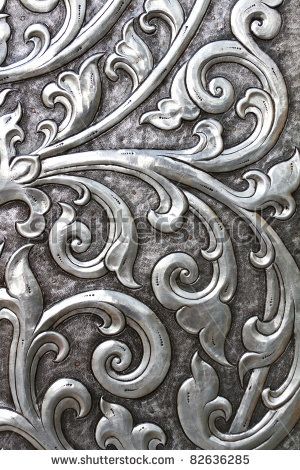 Ancient Silver Embossed Book Cover | metallic texture embossed into an ancient doorway - stock photo Metal Embossing Art, Aluminum Foil Art, Pewter Art, Metal Embossing, Engraving Art, Pewter Metal, Foil Art, Embossed Design, Carving Designs