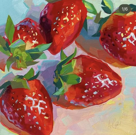 Aluminum Panel, Gouache Art, Fruit Painting, Cute Paintings, Fruit Art, Painting Art Projects, Gouache Painting, Art Club, Art Studies