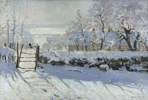 Hunters In The Snow, Monet Poster, Claude Monet Paintings, Claude Monet Art, Monet Art, Caspar David Friedrich, Painting Snow, Monet Paintings, Van Gogh Museum