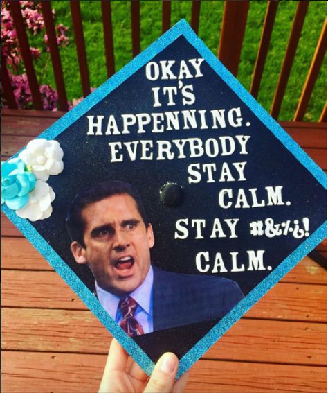 The Office Michael Scott grad cap quote Graduation Cap Designs College, Funny Graduation Caps, Creative Graduation Caps, Graduation Cap Ideas, College Grad Cap Ideas, Graduation Cap Decoration Diy, High School Graduation Cap, College Graduation Cap Decoration, Grad Cap Designs