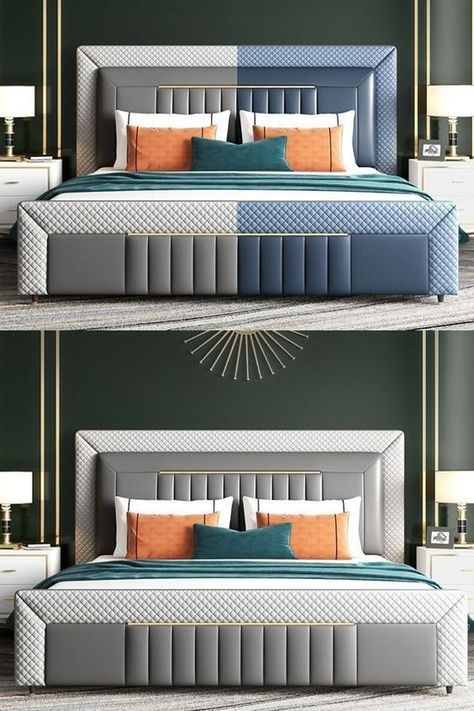 Bed Back Design, Box Bed Design, Double Bed Designs, Bed Headboard Design, Luxury Furniture Sofa, Wooden Bed Design, Sofa Bed Design, Luxury Bedroom Design, Bed Design Modern