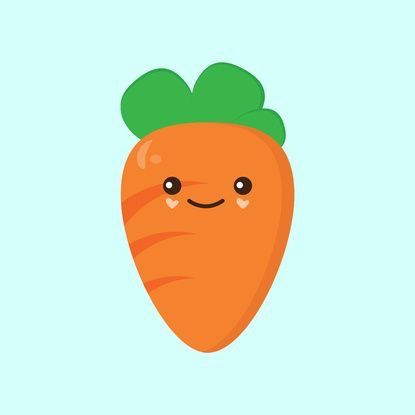 Carrot Clipart, Carrot Art, Cute Carrot, Art Print, Google Search, Green, Art, Kawaii