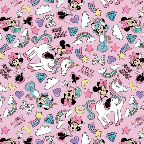 I Believe In Unicorns, Unicorn Quotes, Minnie Mouse Images, Mouse Pictures, Disney Fabric, Pink Flannel, Mickey Mouse Wallpaper, Pen Pal, Unicorn Rainbow