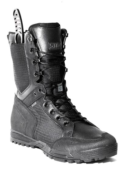 5.11 Tactical RECON Urban Boot don't love the boot but I do love the built in sheath Tactical Wear, Tac Gear, Style Converse, Tactical Equipment, Tactical Survival, Tactical Clothing, Tactical Boots, Military Gear, Cool Gear