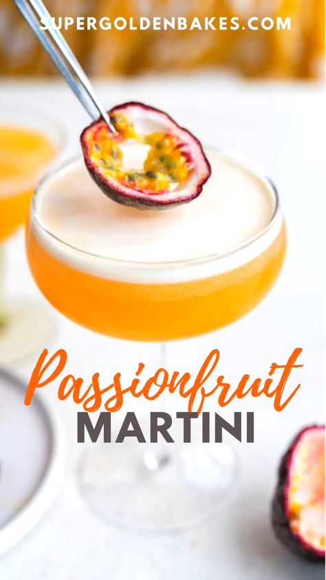 Passionfruit Sour Cocktail, Passionfruit Martini Recipe, Mango Passionfruit Cocktail, Passionfruit Drink Recipes, Passion Fruit Drinks Cocktails, Passion Fruit Martini Recipe, Passion Fruit Juice Cocktail, Passion Fruit Rum Cocktails, Passion Fruit Syrup Cocktails