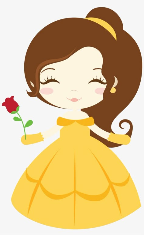 Disney Princess Png, Disney Princess Halloween, Disney Princess Babies, Disney Clipart, Beauty And The Beast Party, Princess Belle, Princess Cartoon, Cute Princess, Cute Clipart