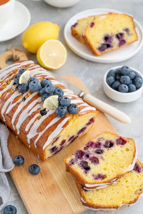 Ina Garten Lemon Blueberry Pound Cake - Delish Sides Lemon And Blueberry Cake, Blueberry Lemon Pound Cake, Lemon Cake Recipes, Blueberry Lemon Cake Recipe, Lemon Blueberry Pound Cake, Lemon Blueberry Loaf, Blueberry Pound Cake, Orange Pound Cake, Lemon Blueberry Cake