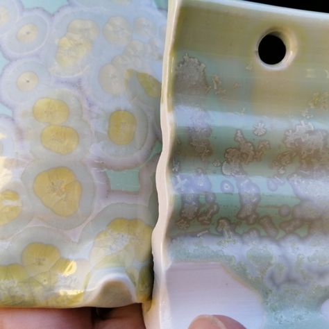 Matte Glaze Ceramics, Crystalline Glaze Pottery, Vert Lustre Glaze, Crystal Glaze Ceramics, Coyote Shino Glazes, Cone 10 Oxidation Glazes, Ceramic Glaze Recipes, Glaze Ceramics, Glaze Recipe