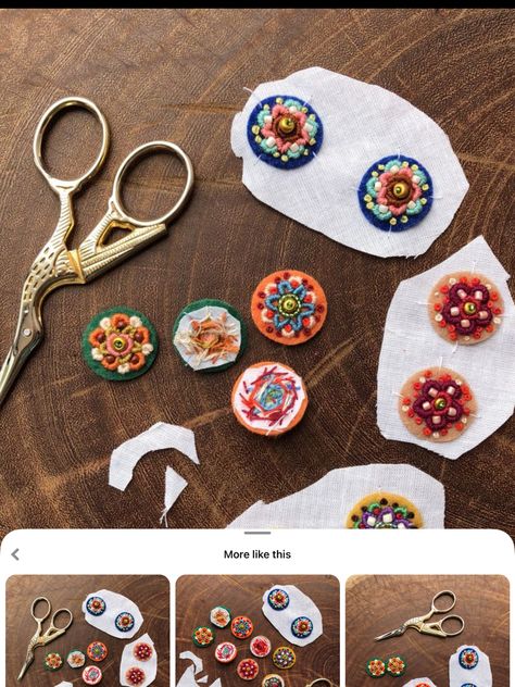 Carillons Diy, Hand Embroidered Jewelry, Diy Fabric Jewellery, Felt Embroidery, Fabric Earrings, Felt Jewelry, Fiber Jewelry, Handmade Fashion Jewelry, Bead Embroidery Jewelry