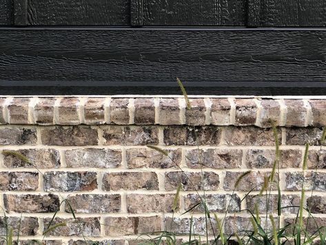 Andrea’s Instagram photo: “Lots of questions about our house color and brick! We used the gorgeous @sherwinwilliams Iron Ore for our whole exterior, and we love,…” Dark Home Exterior, Dark Paint, Dark Home, Iron Ore, Exterior Paint Colors For House, House Color, Brick Colors, Painted Brick, Exterior Paint Colors