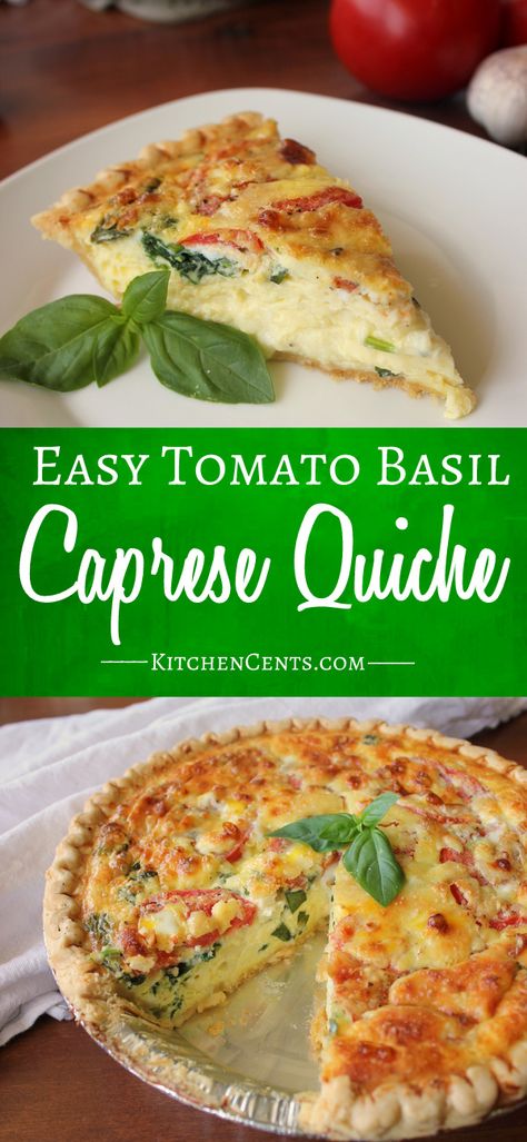 Stir Fry Ideas, Caprese Quiche, Fry Ideas, Tomatoes And Eggs, Parmesan Tomatoes, Fresh Basil Recipes, Baked Parmesan Tomatoes, Tomato Recipe, Breakfast Quiche Recipes