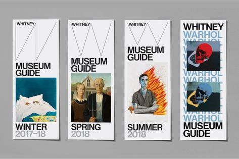 Museum Branding, Rack Cards Design, Museum Guide, Ticket Design, Museum Poster, Rack Card, Whitney Museum, Designer Art, Editorial Layout