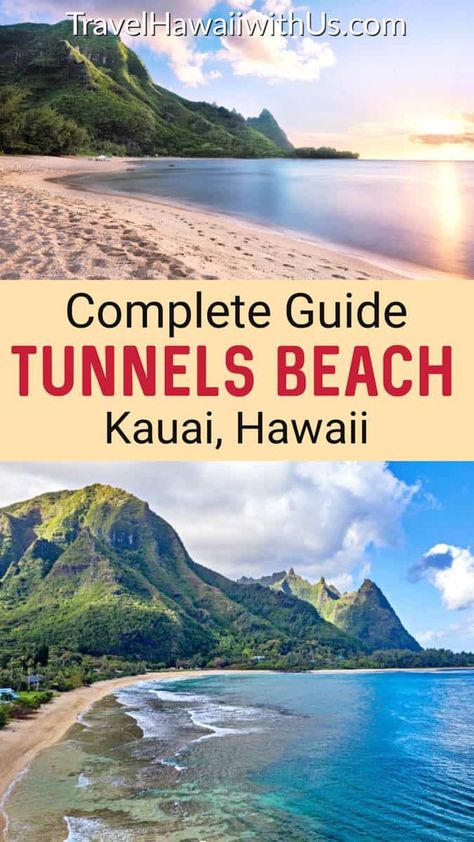 Tunnels Beach, Kauai, HI: Snorkeling & Other Things To Do (2024) Tunnels Beach Kauai, Kauai Snorkeling, Kauai Beaches, Tunnels Beach, Makua Beach, Hawaii Trip Planning, Kauai Travel, Hawaiian Travel, Kauai Vacation