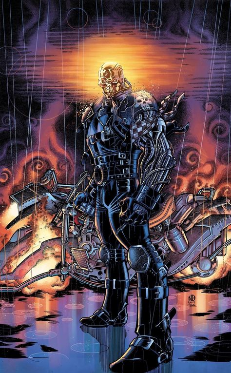 Ghost Rider 2099 (Kenshiro Cochrane) (Earth-928) | art by Nick Bradshaw Ghost Rider 2099, Marvel Ghost Rider, Nick Bradshaw, Marvel Ghost, Marvel 2099, Spirit Of Vengeance, Marvel Database, Marvel Show, The Future Is Now