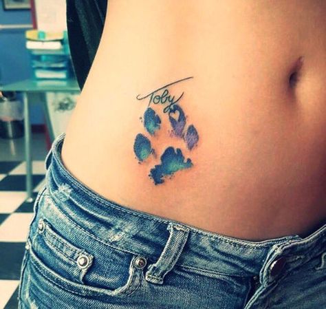 Tattoo Cover Up Ideas, Cover Up Ideas, Rose Shoulder Tattoo, Pawprint Tattoo, Dog Memorial Tattoos, Animal Tattoo Ideas, Paw Tattoo, Tasteful Tattoos, Tattoo Cover Up