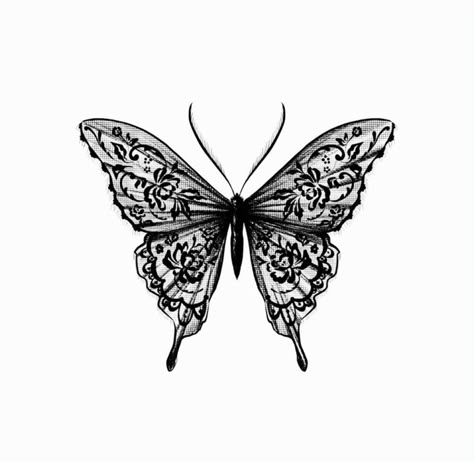 Lace Dragonfly Tattoo, Lace Moth Tattoo, Dark Feminine Tattoos Sleeves, Goth Butterfly Tattoo, Gothic Butterfly Tattoo, Lace Butterfly Tattoo, Blackwork Butterfly, Korean Tattoo, Korean Tattoo Artist