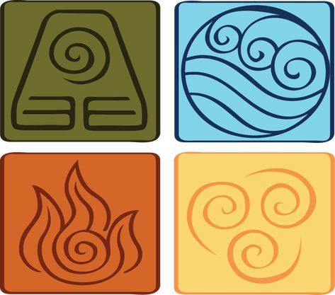 Avatar: the Last Airbender Symbols by Jriiann on DeviantArt Air Bender Symbol, Earth Bender Symbol, Atla Air Symbol, Atla Elements Symbols, Avatar The Last Airbender Symbols, Avatar Symbols, Last Airbender Party, Earth Element Symbol, Avatar Birthday