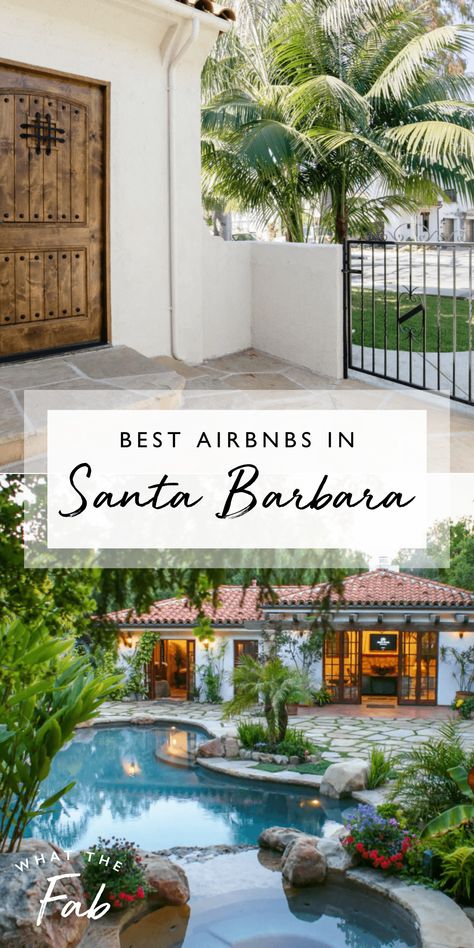 Planning a trip to Santa Barbara? These are the BEST Santa Barbara Airbnbs for the most dreamy vacation near the ocean and mountains! The Coolest Airbnbs in Santa Barbara, CA. What The Fab. Santa Barbara Decor Style, Santa Barbara Interior Design Style, Santa Barbara Homes, Santa Barbara Style Interiors, Santa Barbara Style Homes, Ocean And Mountains, Santa Barbara House, Dreamy Vacation, Best Beaches In Maui