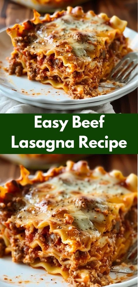 Love ground beef recipes? Our easy beef lasagna recipe is a must-try for dinner. This lasagna recipe combines savory beef with classic flavors, making it an ideal choice for beef recipes for dinner. Beef Lasagna Recipe, Lasagna Recipe With Ricotta, Classic Lasagna Recipe, Lasagna Recipes, Beef Lasagna, Easy Lasagna Recipe, Beef Casserole Recipes, Dinner With Ground Beef, Ground Beef Recipes Easy