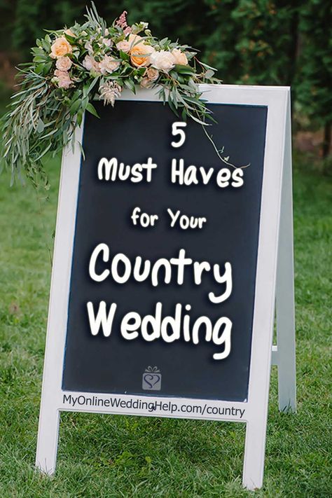 Country theme weddings at a farm, in a barn, or simply outdoors? these rustic wedding ideas are a must. If this type of wedding intrigues you, here are the top five rustic wedding must-haves for yours. #CountryWedding #ThemeWedding #FarmWedding #BarnWedding Rustic Farm Wedding Reception, Southern Country Wedding, Farm Weddings Outside, Wedding In A Pasture, Country Wedding Reception Decorations, Outdoor Farm Wedding Ideas, Country Wedding Songs Ceremony, Outdoor Country Wedding Ideas, Wedding Song List Country