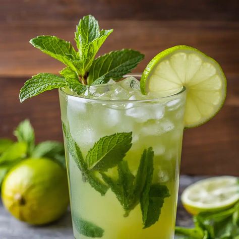 Virgin Mojito Mocktail Francis Drake, Mojito Mocktail, Virgin Mojito, Mocktail Recipe, E 40, Party Drinks, Non Alcoholic Drinks, Non Alcoholic, Mocktails