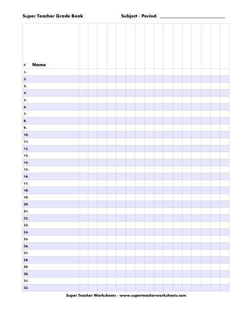 Grade Book Printable Free, Student Grade Sheet, Grading Sheet, Gradebook Template, Grade Book Printable, Grade Book Template, Teacher Grade Book, Teacher Table, Attendance Sheet