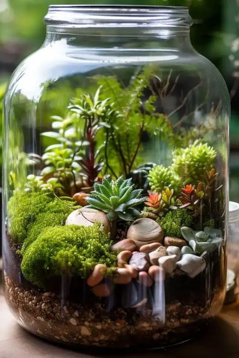 Creating a terrarium is not just about crafting a miniature landscape; it’s about encapsulating a tiny ecosystem that can thrive with minimal maintenance. Whether you’re looking to green up your indoor space or searching for a rewarding DIY project, building your own terrarium is a fantastic choice. Here’s a detailed guide to help you create your very own living piece of art. Terrarium Scene Ideas, Mini Terrarium Ideas Easy Diy, Small Terrarium Ideas, Tiny Ecosystem, Build Your Own Terrarium, Terrarium Scene, Open Terrariums, Small Terrarium, Terrarium Ideas