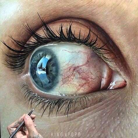 Hyper realistic eye drawings For more inspiration visit www.webneel.com | 3D Drawings | Design Inspiration Hyperrealism Paintings, 3d Pencil Drawings, Hyperrealistic Art, Realistic Eye Drawing, Eye Drawings, Hyper Realism, Dark Photo, Hyper Realistic Paintings, Realistic Oil Painting